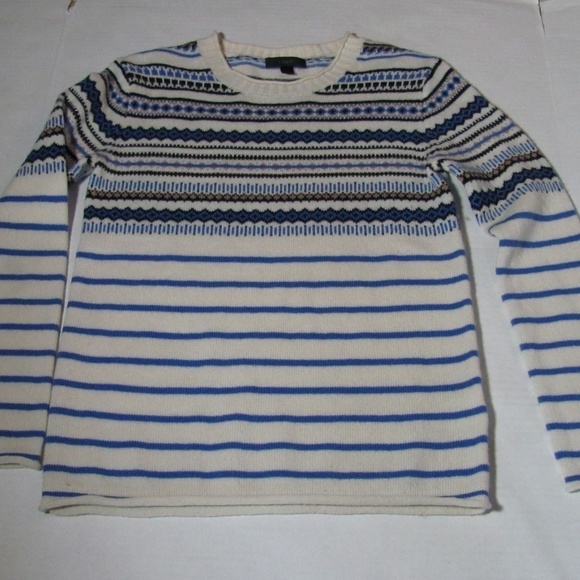 J.Crew F8276 Sweater Fair Isle Stripes HOL Sz XXS - Picture 2 of 5
